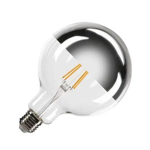 LED žárovky SLV BIG WHITE G125 E27 Mirrorhead LED světelný zdroj chromový 7,5 W 2700 K CRI 90 180° 1005306