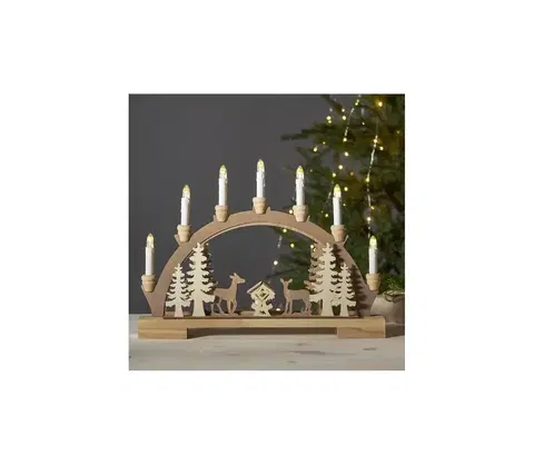 Vánoční dekorace Eglo Eglo 410424 - LED Vánoční svícen FAUNA 10xLED/0,03W/2xAA 