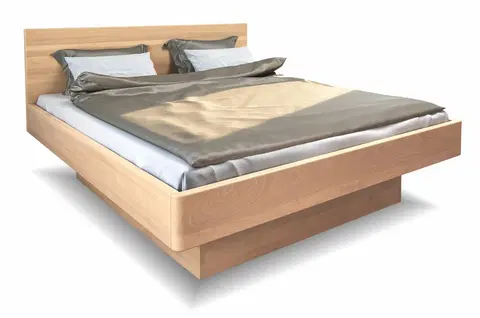 s úložným prostorem Moderní dřevěná buková postel s úložným prostorem PEGAS, rošty v ceně