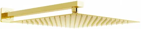 Sprchy a sprchové panely MEXEN/S Slim čtvercová sprchová hlavice déšť 30 x 30 cm + sprchové rameno, zlatá 79130112-50