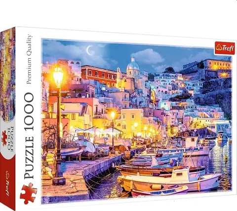 Hračky puzzle TREFL - Puzzle 1000 - Ostrov Procida v noci, Itálie