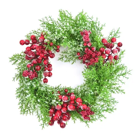 Vánoční dekorace Dekorační věnec Winter Berries, 35 cm