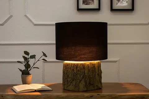 Luxusní a designové stolní lampy Estila Designová originální stolní lampa Tara 40cm černá