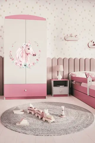 Dětský nábytek Kocot kids Dětská skříň Babydreams 90 cm jednorožec růžová