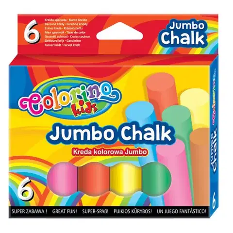 Hračky PATIO - Colorino chodníkové křídy Jumbo 6 barev