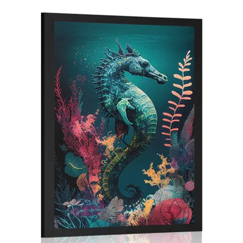 Podmořský svět Plakát surrealistický mořský koník