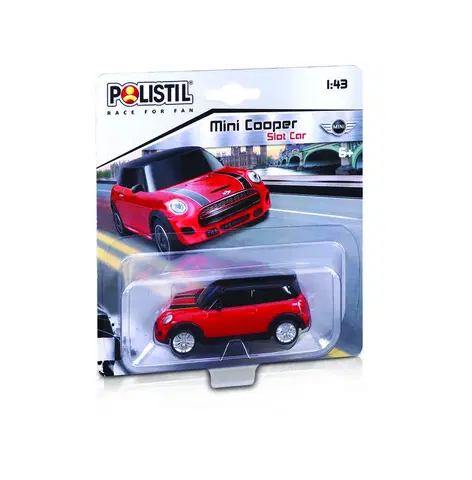 Hračky POLISTIL - Mini Cooper Slot car 1:43 Red