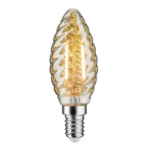 LED žárovky Paulmann LED žárovka svíčka E14 2,6W 2 500K zlatá kroucená