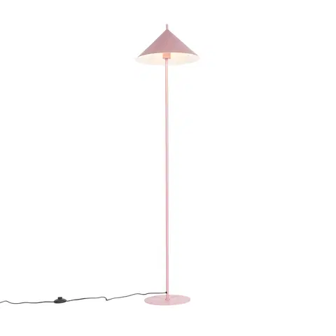 Stojaci lampy Designová stojací lampa růžová - Triangolo