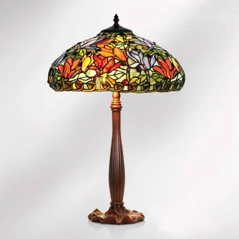 Stolní lampy Artistar Stolní lampa Elaine v Tiffany stylu, výška 64 cm