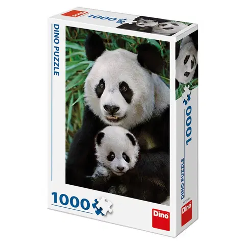 Hračky puzzle DINO - Pandí rodinka 1000 dílků
