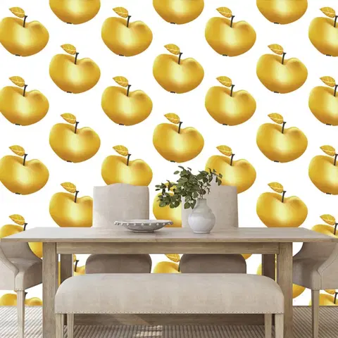 Samolepící tapety Samolepící tapeta zlaté jablíčka