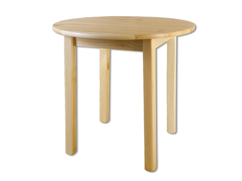 Jídelní stoly Kulatý jídelní stůl TUNGURA, průměr 50 cm, masiv borovice, moření: …