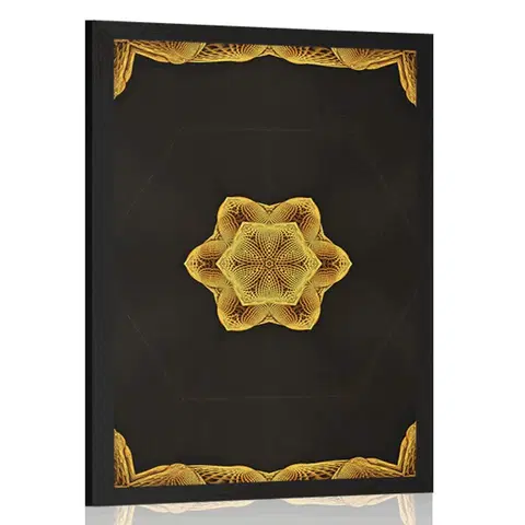 Feng Shui Plakát zajímavá zlatá Mandala
