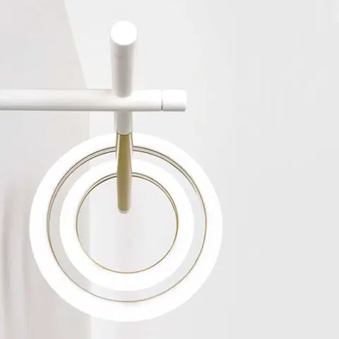 Nástěnná svítidla Marchetti Nástěnné svítidlo Ulaop LED, dva kruhy, pravé, bílé