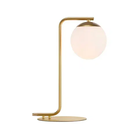Lampy na noční stolek NORDLUX stolní lampa Grant 1x40W E14 mosaz opál 46635025