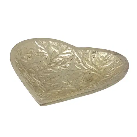 Mísy a misky Zlatá kovová mistička ve tvaru srdce Fancy Heart - 11*11*1,5 cm Clayre & Eef P830685