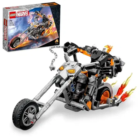 Hračky LEGO LEGO - Marvel 76245 Robotický oblek a motorka Ghost Ridera