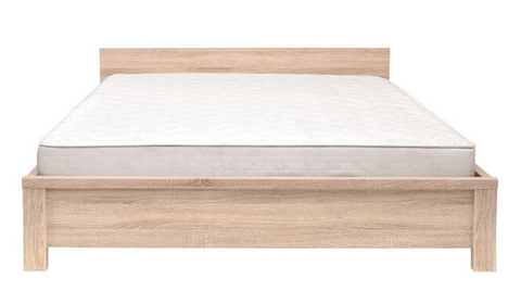 Postele LOBATES postel 160x200 cm bez roštu, dub sonoma, 5 let záruka