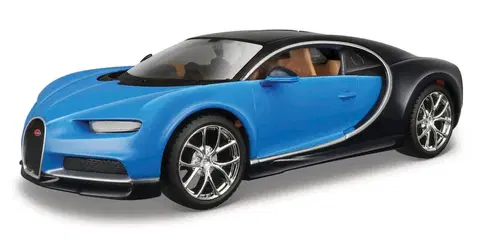 Hračky MAISTO - Bugatti Chiron, modrá, assembly line, 1:24