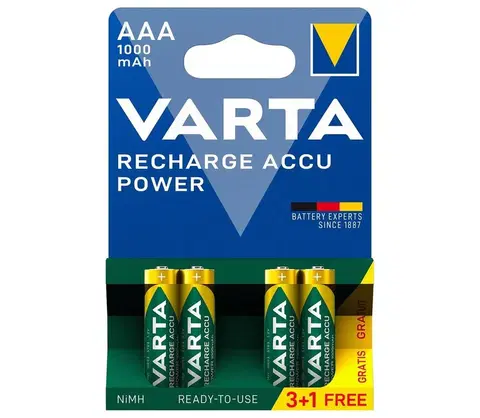 Baterie primární VARTA Varta 5703301494 - 3+1 ks Nabíjecí baterie ACCU AAA Ni-MH/1000mAh/1,2V 