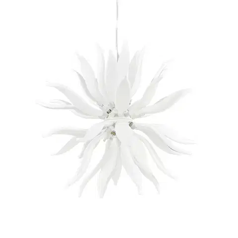 Designová závěsná svítidla Dekorativní/ závěsné svítidlo Ideal Lux Leaves SP12 bianco 112268