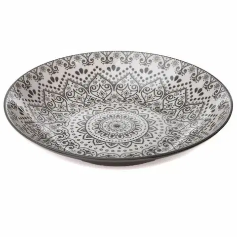Talíře Porcelánový hluboký talíř Grey Orient, 21,5 cm