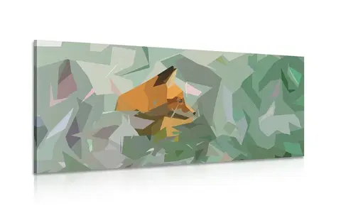 Obrazy vlci Obraz liška s abstraktními prvky