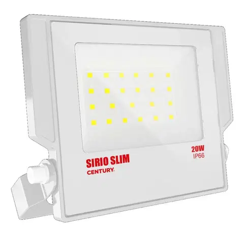 LED reflektory CENTURY LED reflektor SIRIO SLIM BÍLÝ 20W 4000K 110d 147x160x28mm IP66 IK08