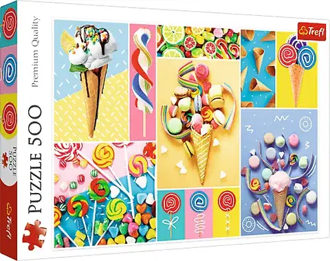 Hračky puzzle TREFL - Puzzle 500 - Oblíbené sladkosti