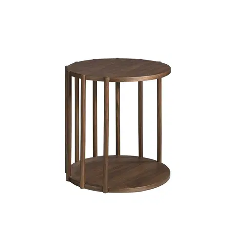 Luxusní a designové příruční stolky Estila Moderní příruční stolek Vita Naturale ze dřeva hnědý 47cm