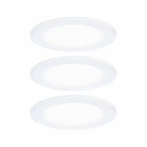 Zapuštěná nábytková svítidla PAULMANN LED vestavná nábytková svítidla 3ks sada kruhové 65mm 3x2,5W 230/12V 4000K bílá