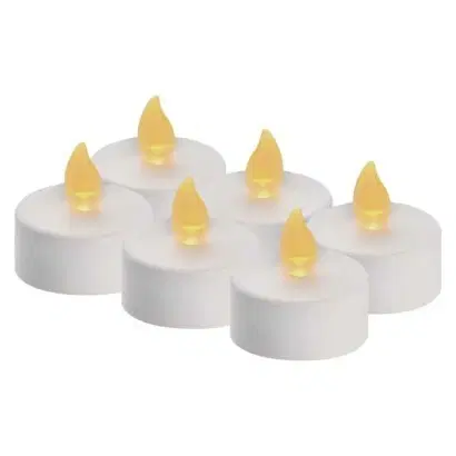 Svíčky EMOS Čajové svíčky LED dekorace Robi 6 ks bílé