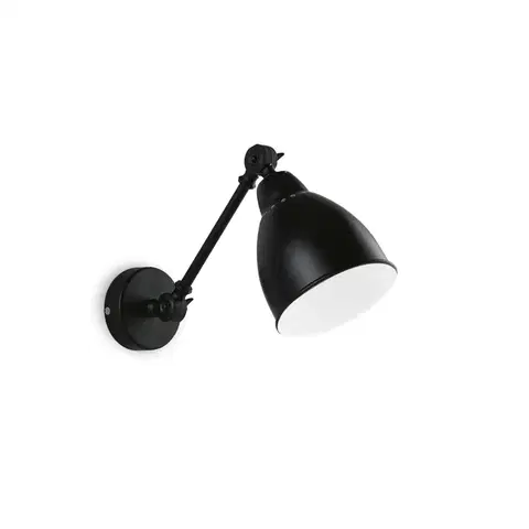 Industriální bodová svítidla Ideal Lux NEWTON AP1 NERO LAMPA NÁSTĚNNÁ 027852