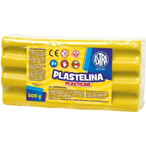 Hračky ASTRA - Plastelína 500g Žlutá, 303117003