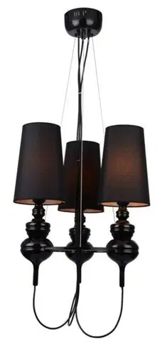Klasická závěsná svítidla Závěsné svítidlo AZzardo Baroco 3 pendant black AZ2163 E27 3x50W IP20 45cm černé