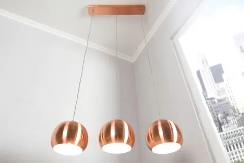 Luxusní designové závěsné lampy Estila Stylové závěsné svítidlo Copper měděné