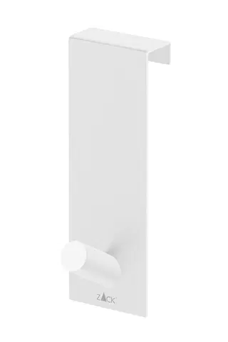 Koupelnový nábytek ZACK Háček na dveře nerezový bílý exit 1,9 cm