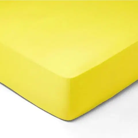 Prostěradla Forbyt, Prostěradlo, Jersey, světle žlutá 90 x 220 cm