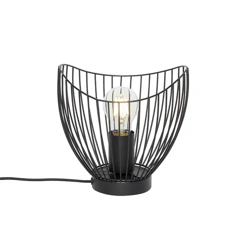 Stolni lampy Moderní stolní lampa černá 20 cm - Pua