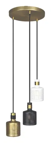 Moderní závěsná svítidla Rabalux závěsné svítidlo Alberta E27 3x MAX 9W zlatá 5092