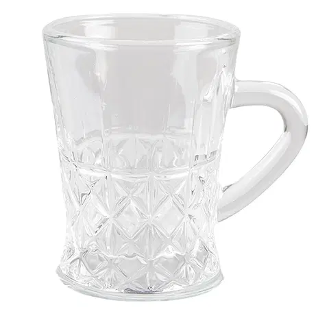 Hrnky a šálky Transparentní skleněný hrnek na nápoj - 6*8*8 cm / 95 ml Clayre & Eef 6GL4200
