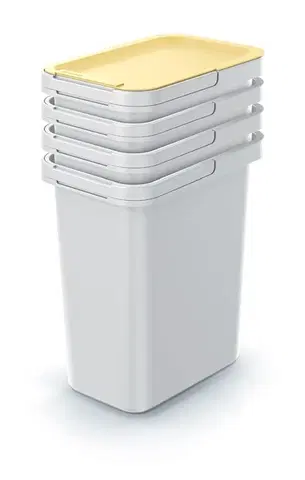 Odpadkové koše Prosperplast Set odpadkových košů SYSTEM 4x12 l popelavě šedý