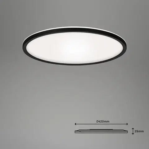 Inteligentní stropní svítidla Briloner LED stropní svítidlo Slim smart black dim CCT Ø 42 cm