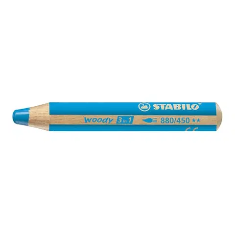 Hračky STABILO - Pastelka woody 3 in 1 cyan blue