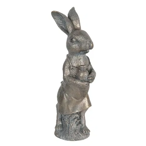 Velikonoční dekorace Metalická velikonoční dekorace králíka Métallique - 10*6*21 cm Clayre & Eef 6PR3088CH