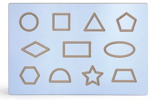 Hračky VIGA - Dřevěná tabule s tvary 60x40cm