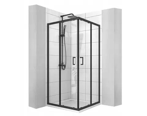Sprchové kouty CALANI Sprchový kout VITO 80*80 černá CAL-K6002
