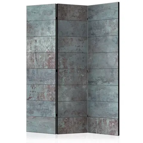 Paravány Paraván Turquoise Concrete Dekorhome 135x172 cm (3-dílný)