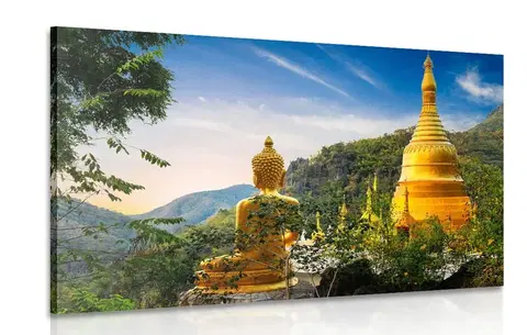 Obrazy Feng Shui Obraz pohled na zlatého Budhu
